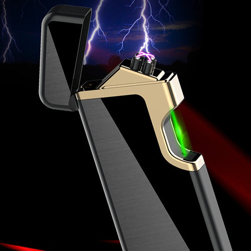 Quick Green Laser Ignition Electronic Lighter USB Plasma Double ARC