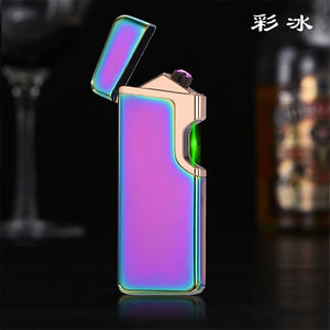 Quick Green Laser Ignition Electronic Lighter USB Plasma Double ARC