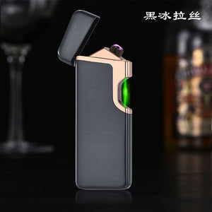 Quick Green Laser Ignition Electronic Lighter USB Plasma Double ARC