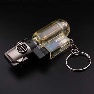 Keychain Lighter Transparent  Accessories Key Ring Tool Spray Lighter