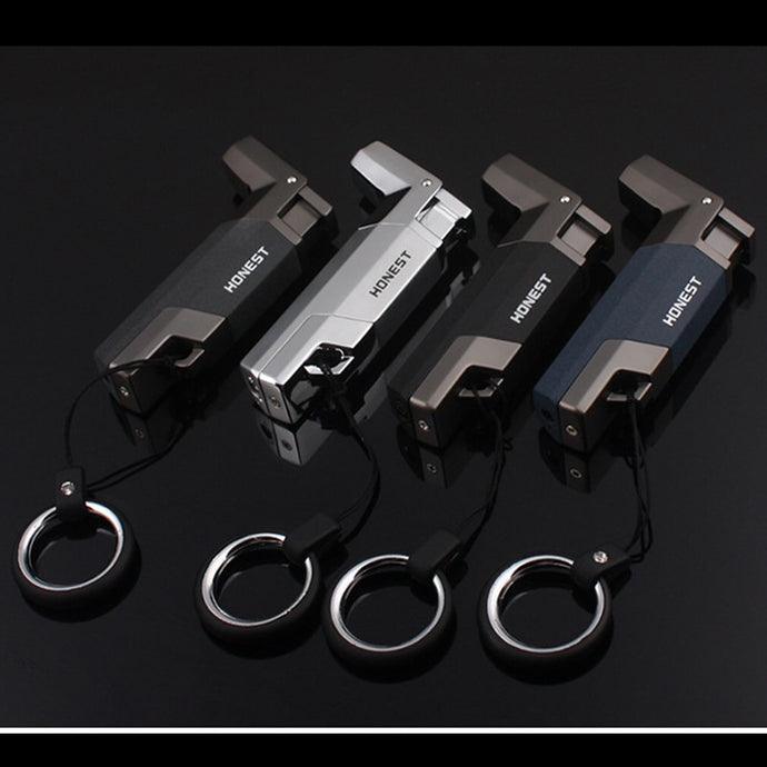 Windproof Steel Turbo Torch Lighter Keychain