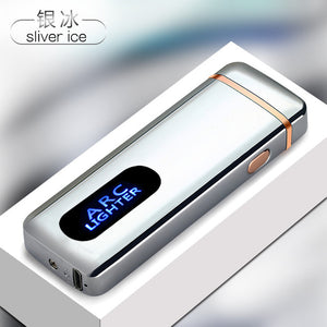 Windproof USB Charging Cigarette Lighter Touch Induction Double Arc